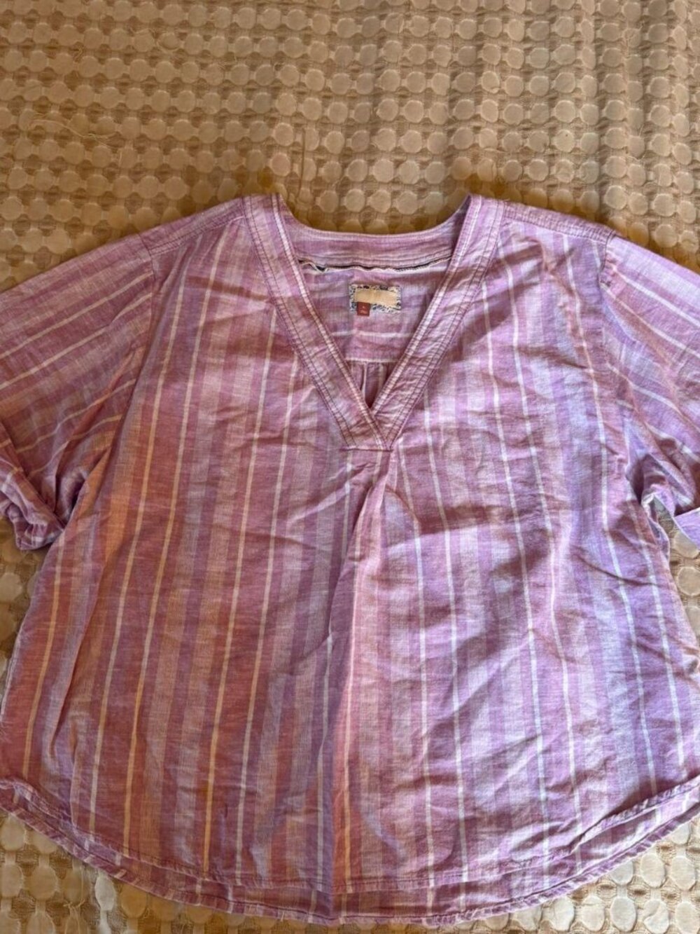Anthropologie Pilcro Striped Linen Shirt in XL
